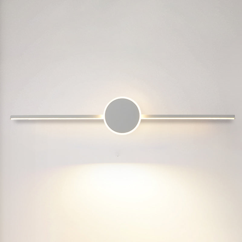 Luci di applique a parete lineare Modern Metal 1 Light Stipce Swree con tonalità acrilica