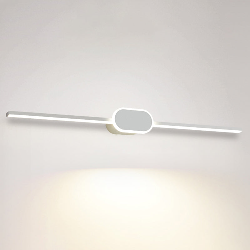 Luci di applique a parete lineare Modern Metal 1 Light Stipce Swree con tonalità acrilica