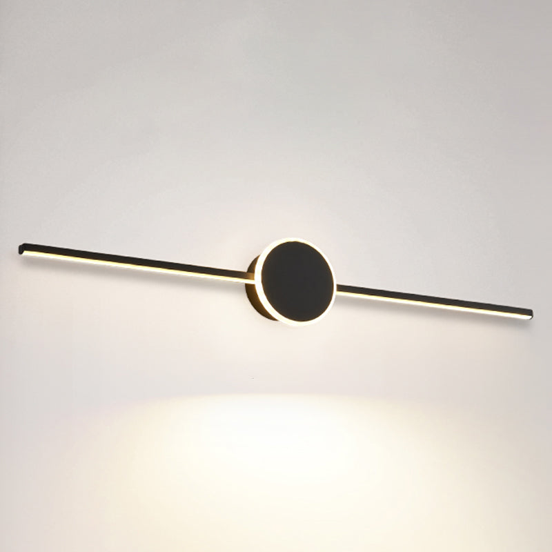 Luci di applique a parete lineare Modern Metal 1 Light Stipce Swree con tonalità acrilica
