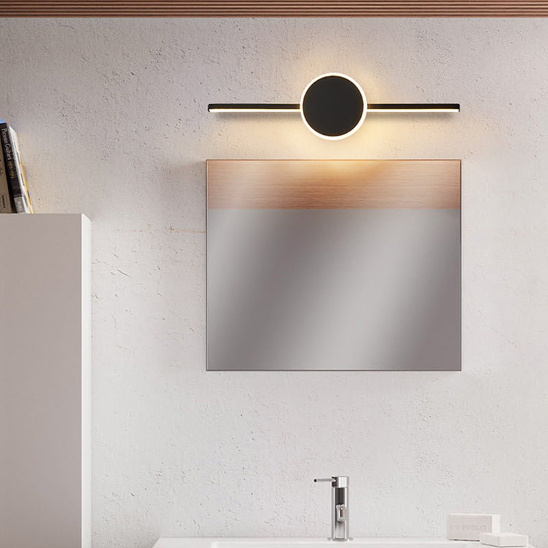 Luci di applique a parete lineare Modern Metal 1 Light Stipce Swree con tonalità acrilica