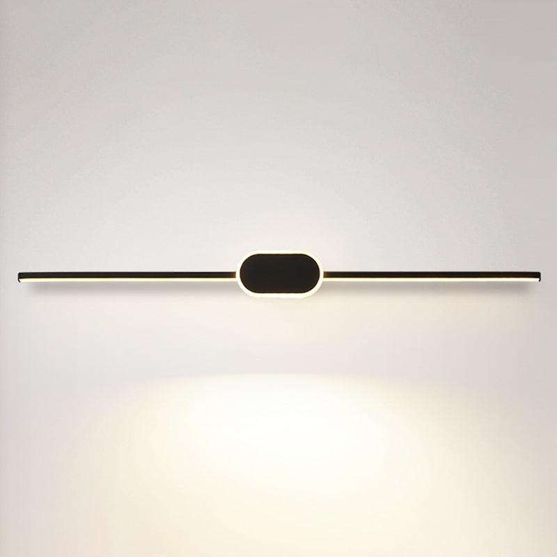 Luci di applique a parete lineare Modern Metal 1 Light Stipce Swree con tonalità acrilica