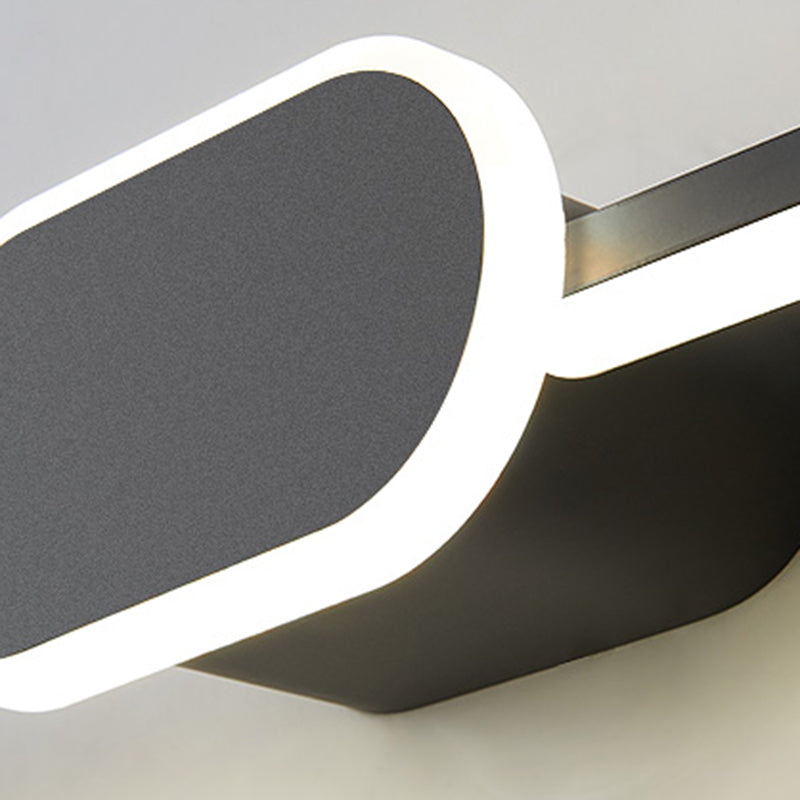 Luci di applique a parete lineare Modern Metal 1 Light Stipce Swree con tonalità acrilica