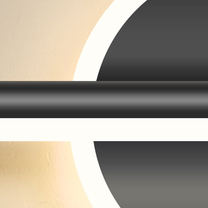 Linear Sconce Lights Modern Metal 2 Light Sconce Light Fixtures in Black Finish