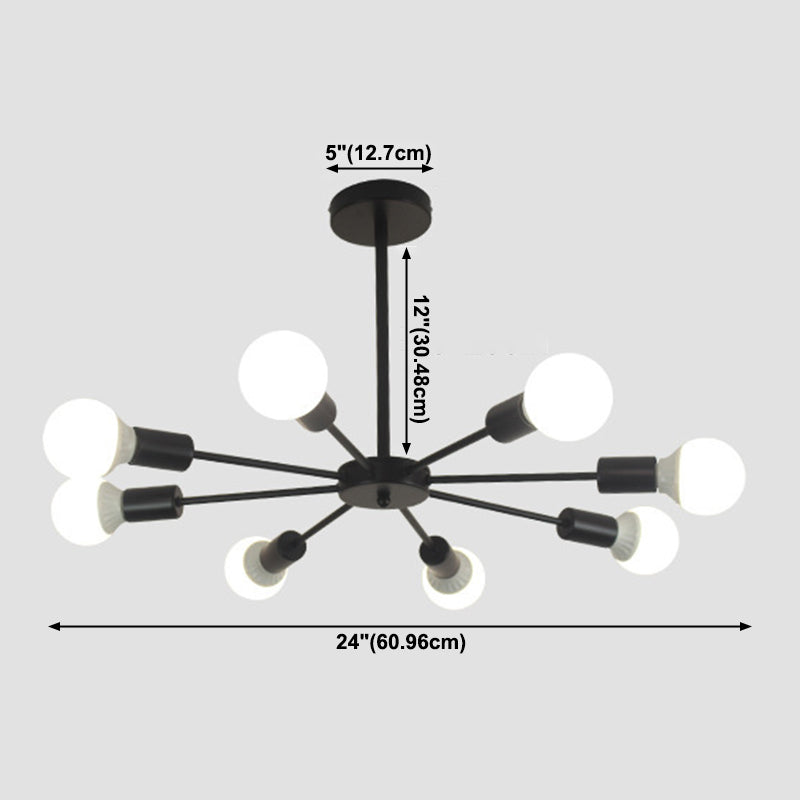 Perfur en fer antiquité de lustre antique Spoutnik suspension suspendue pour le salon