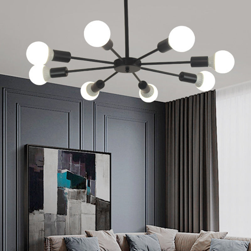 Perfur en fer antiquité de lustre antique Spoutnik suspension suspendue pour le salon