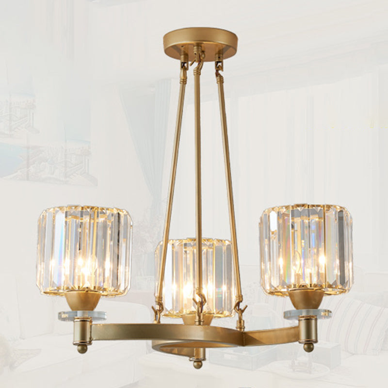 Crystal Multi Lights hangende plafondlampen moderne stijl cilinder kroonluchter verlichtingsarmaturen