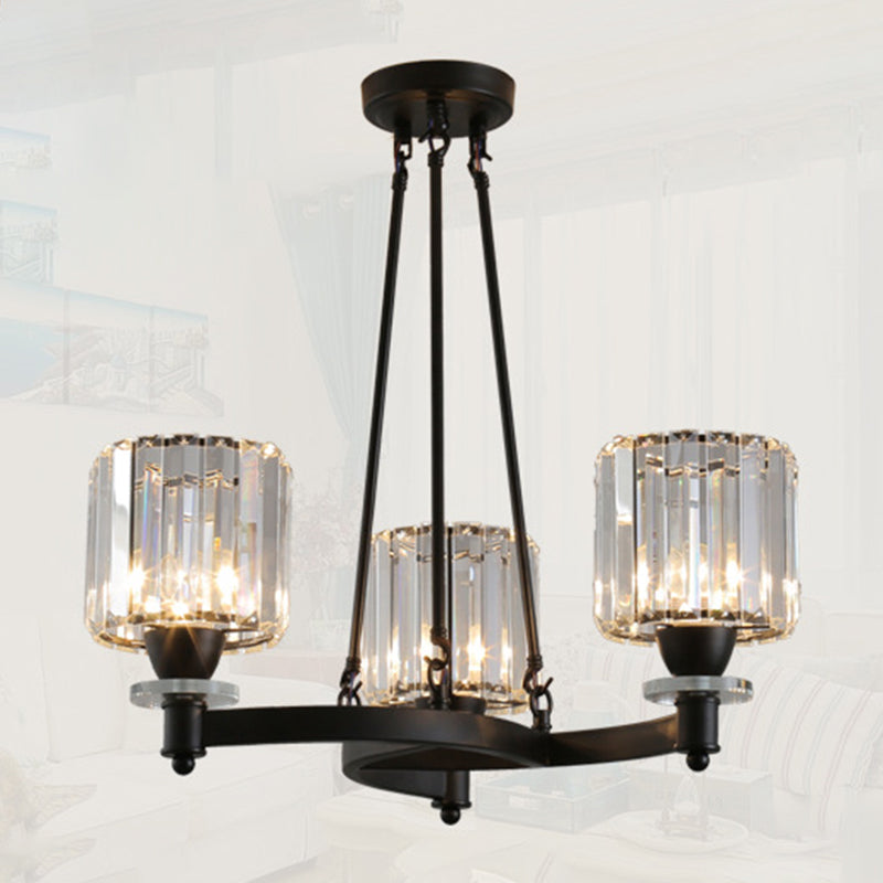 Crystal Multi Lights hangende plafondlampen moderne stijl cilinder kroonluchter verlichtingsarmaturen