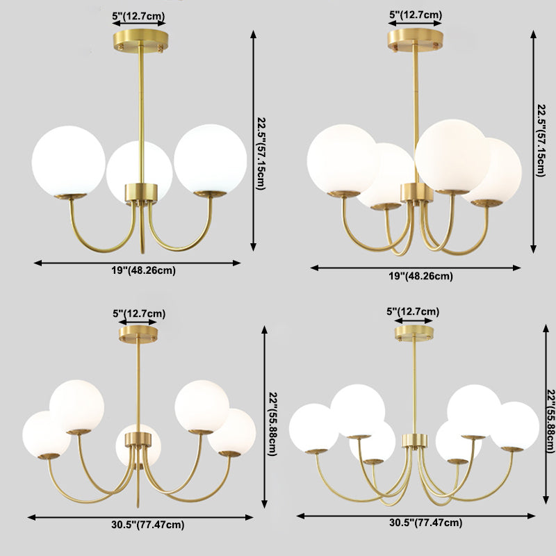 Luci multi -luci a sospensione a sospensione a sospensione a sospensione moderna lampadario a soffitto in vetro di latte