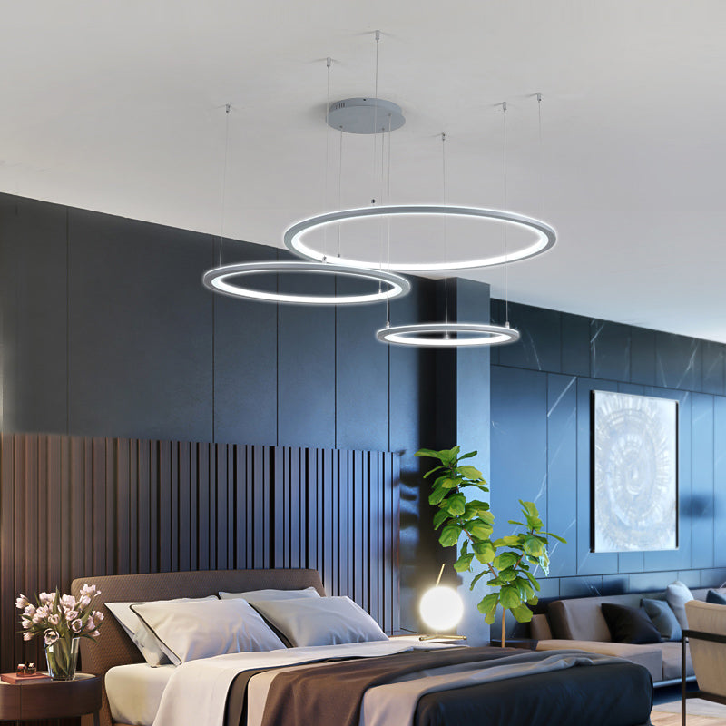 Moderne kroonluchters voor eetkamer meerdere ringen Opgebroken verlichtingsarmaturen