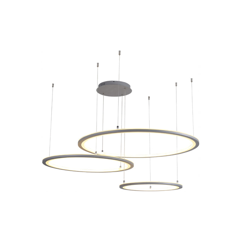 Moderne kroonluchters voor eetkamer meerdere ringen Opgebroken verlichtingsarmaturen