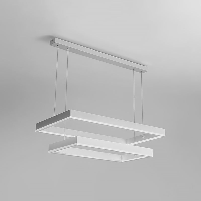 Moderne kroonluchters voor eetkamer Meerdere vierkanten Opgebroken verlichtingsarmaturen voor woonkamer