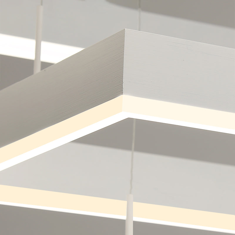 Moderne kroonluchters voor eetkamer Meerdere vierkanten Opgebroken verlichtingsarmaturen voor woonkamer