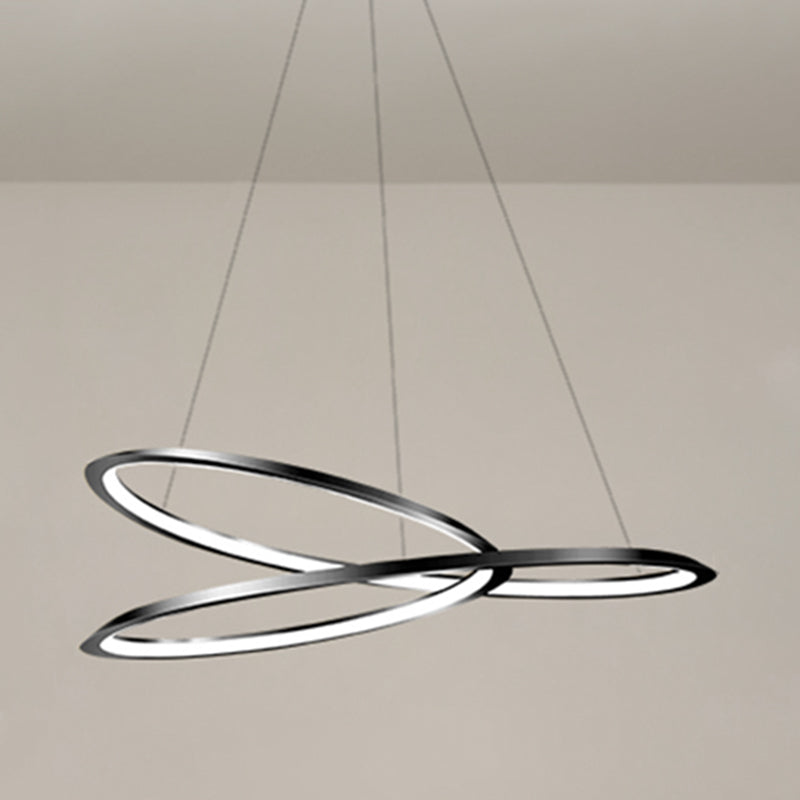 Moderne eenvoudige stijl LED hanger kroonluchter licht metalen hangerverlichting voor woonkamer