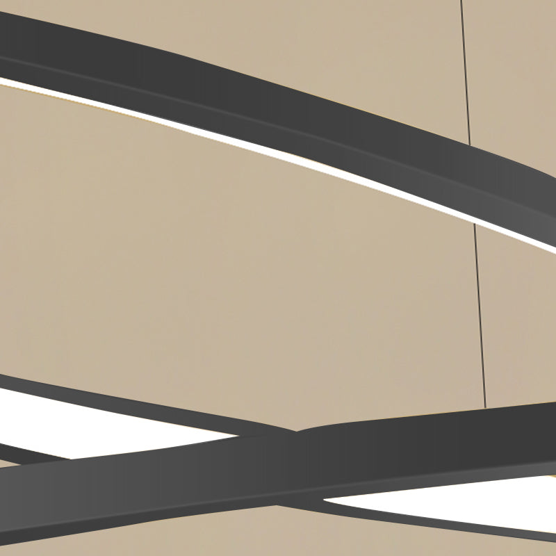 Moderne eenvoudige stijl LED hanger kroonluchter licht metalen hangerverlichting voor woonkamer