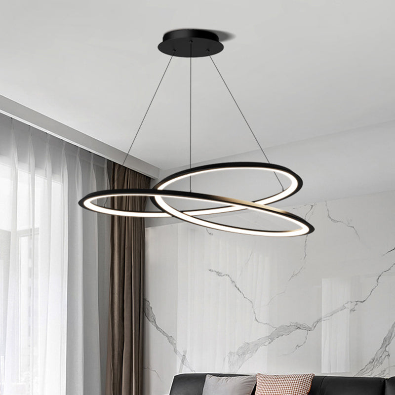 Moderne eenvoudige stijl LED hanger kroonluchter licht metalen hangerverlichting voor woonkamer