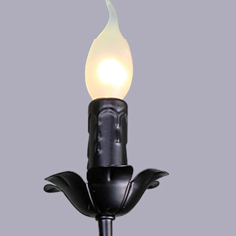 Zwarte multi -lichten hangende verlichtingsarmaturen moderne stijl gebogen metalen kroonluchter verlichting