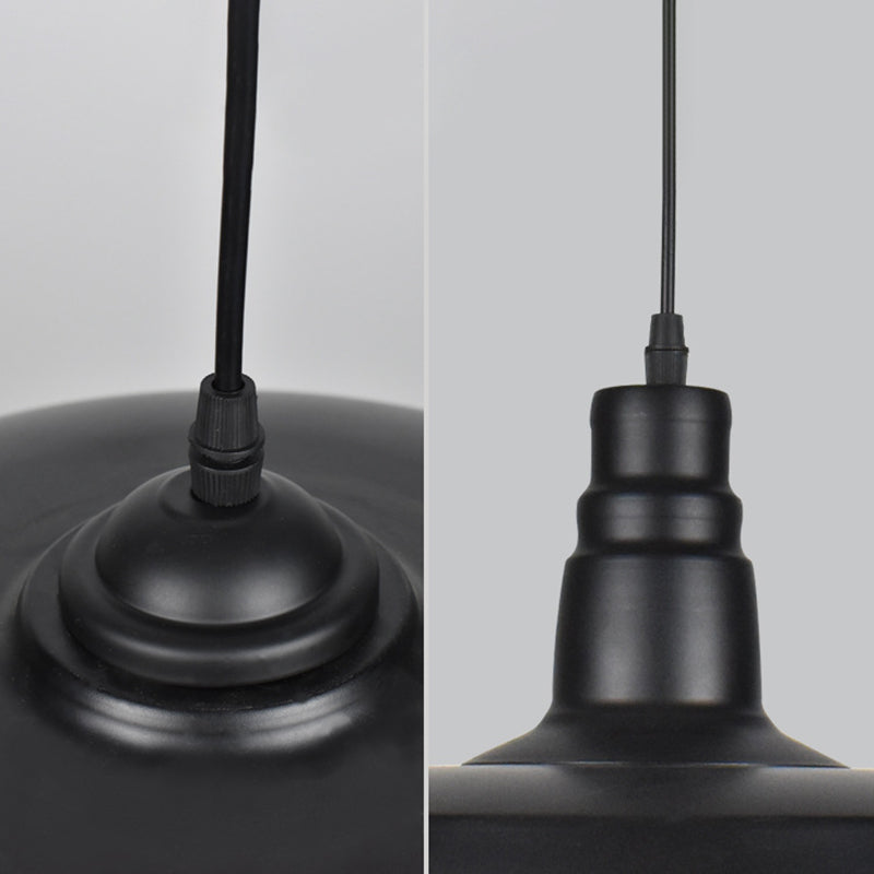 Modern Industrial Barn Shade Hanging Light, Metal 1-Light Pendant Lighting