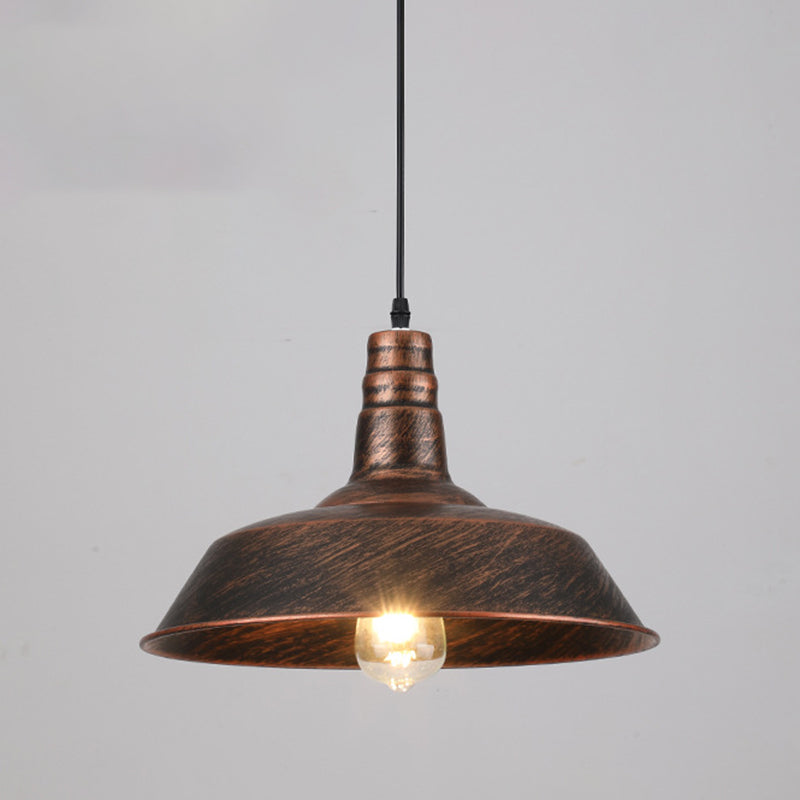 Modern Industrial Barn Shade Hanging Light, Metal 1-Light Pendant Lighting