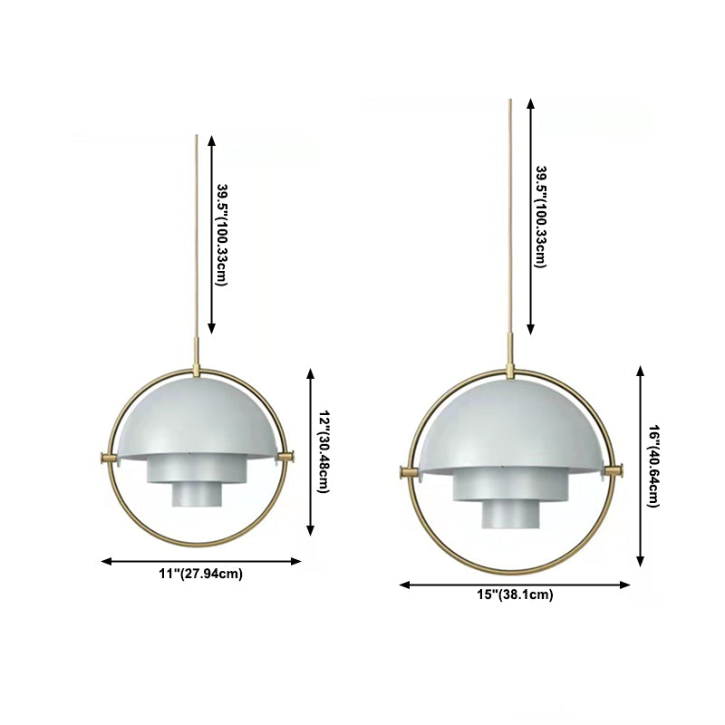 Moderne künstlerische Einzelhänge -Lampen -Elektroplatte Metall Geometrischer Anhänger Licht für Esszimmer