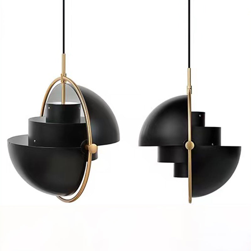 Moderne künstlerische Einzelhänge -Lampen -Elektroplatte Metall Geometrischer Anhänger Licht für Esszimmer