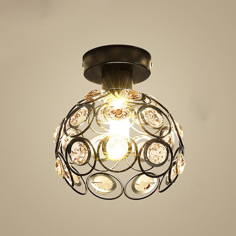 Eenvoud-stijl rond plafondgemonteerd armatuur Kristallen gangpad plafondgemonteerd licht