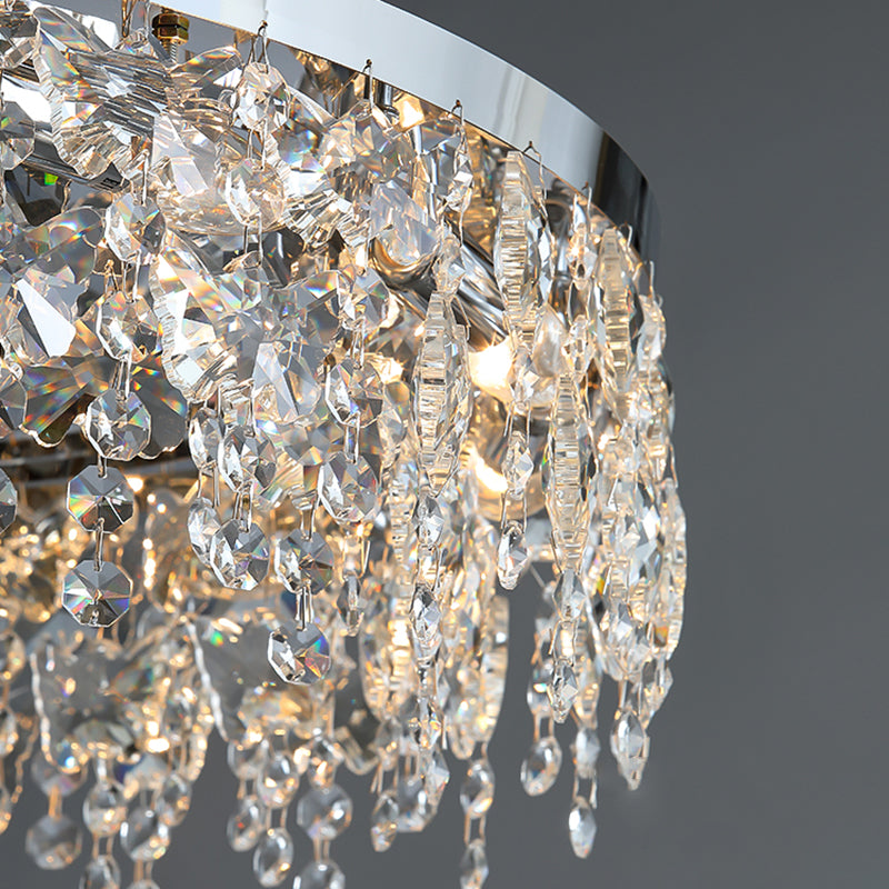 Lámpara de cristal empotrada, lámpara de techo empotrada moderna para sala de estar