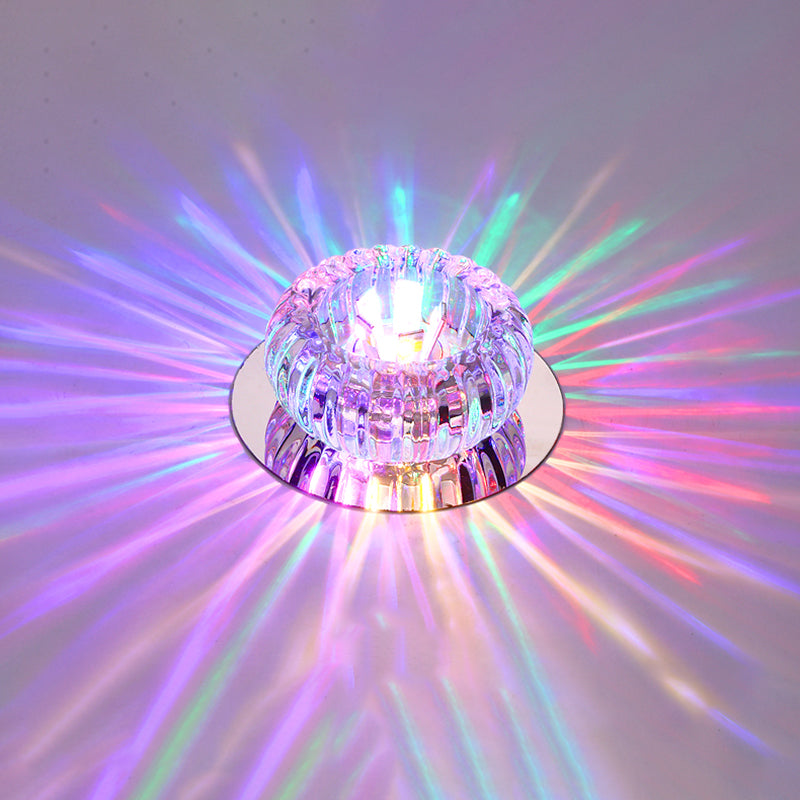 LED-Kristall-Deckenleuchte, moderne Flur-Korridor-Unterputz-Deckenleuchte mit Loch 2–3,5 Zoll Durchmesser