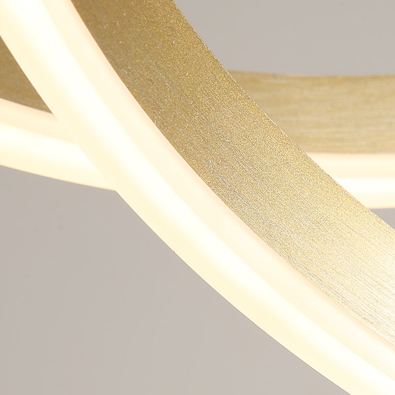 Lampada lampadina a più strati Fissature di illuminazione ad anello moderno con tonalità acrilica bianca