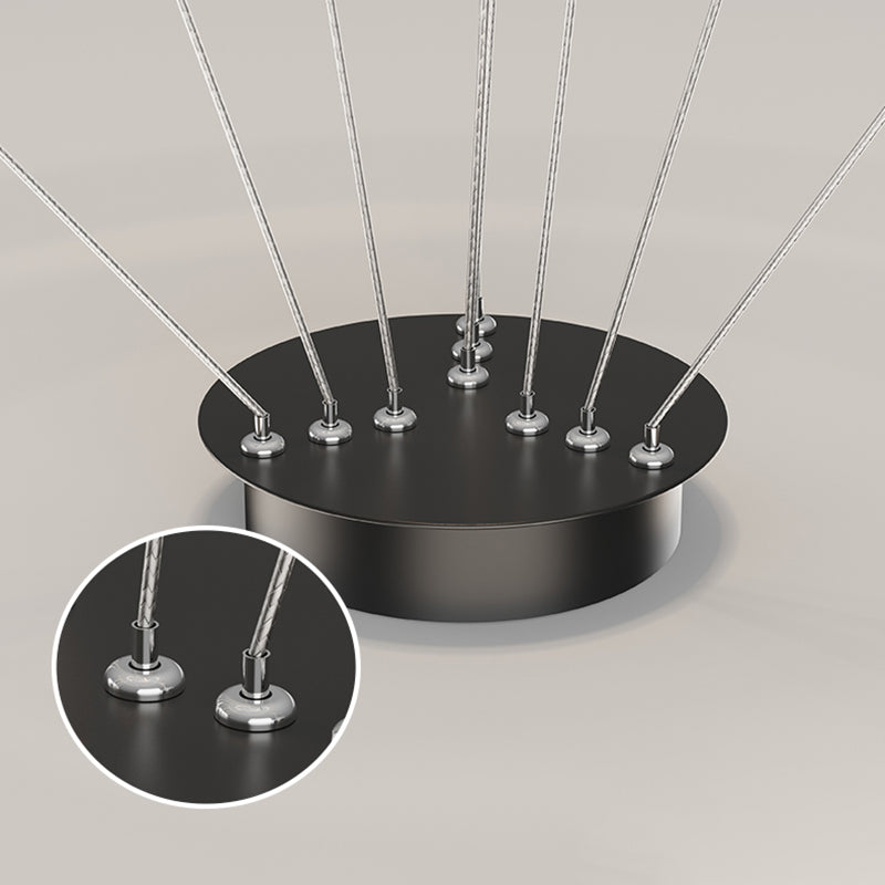 Fissaggi di illuminazione lampadario multi-strato lampada a sospensione moderna con tonalità acrilica bianca