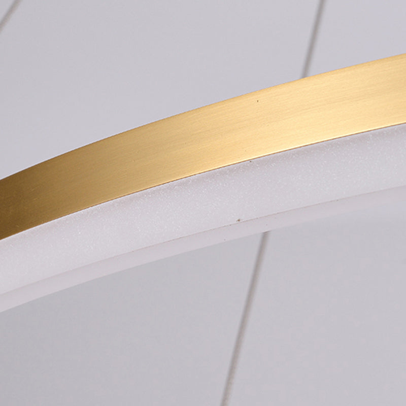 Kroonluchter met meerdere lichters verlichtingsarmaturen Moderne ringhangende lamp met witte acrylschaduw