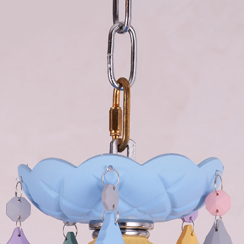 Veelkleurige kaarsenvormige kroonluchter lichte meid slaapkamer macaron verlichting hanger