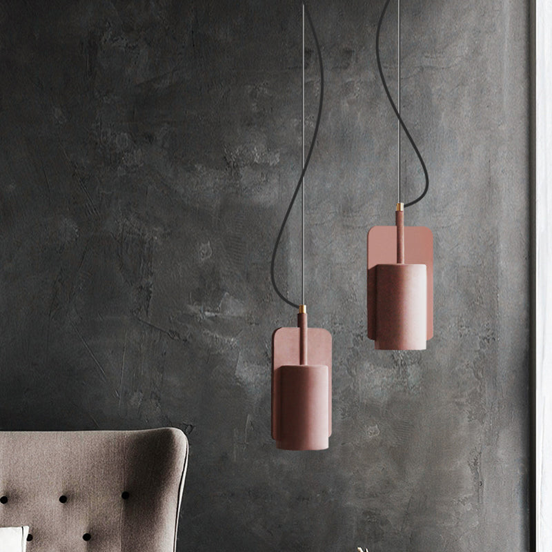 Lámpara colgante de cemento creativo Luz colgante de simplicidad moderna para sala de estar