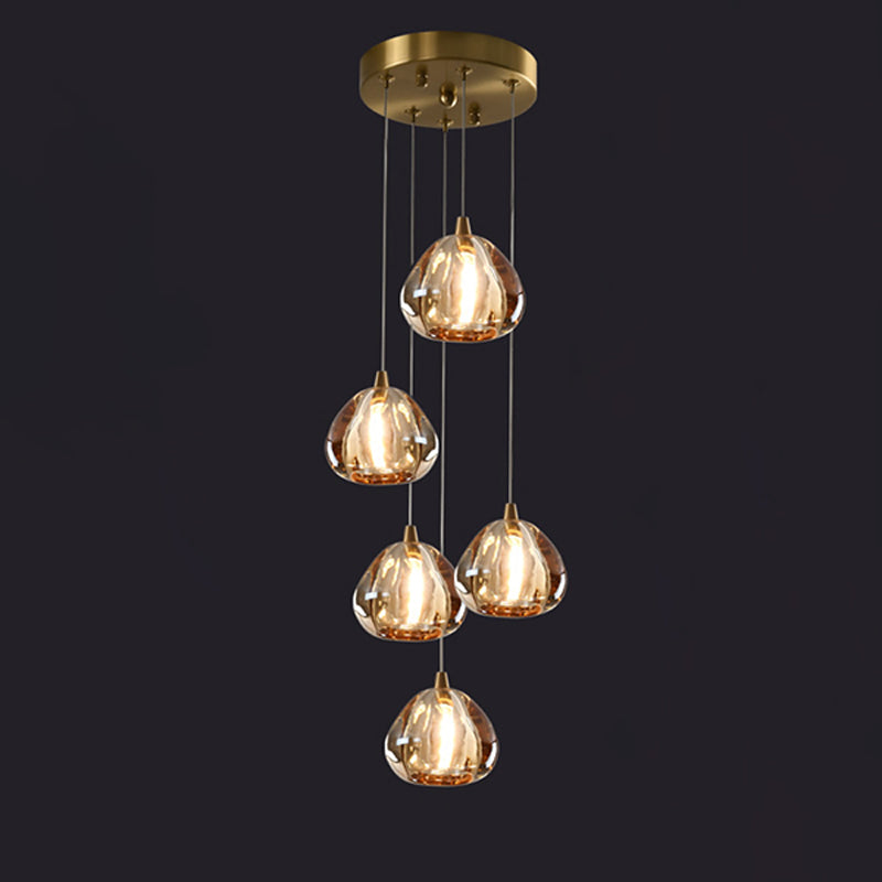 Teardrop Hanging Pendant Light Simplicity Style Crystal Down Lighting Pendant for Bedroom