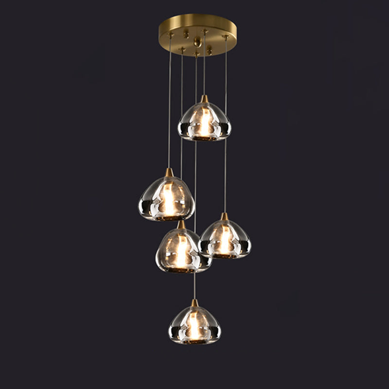 Teardrop Hanging Pendant Light Simplicity Style Crystal Down Lighting Pendant for Bedroom