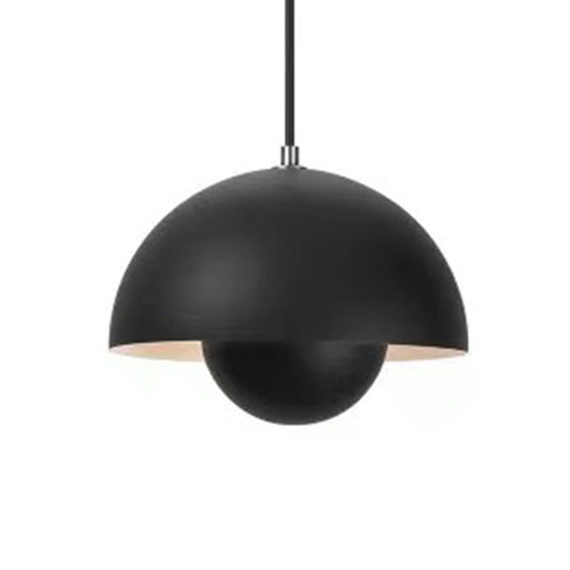 Lámpara colgante de domo de estilo moderno metal 1 luz Luz colgante para sala de estar de dormitorio