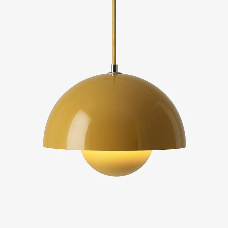 Lámpara colgante de domo de estilo moderno metal 1 luz Luz colgante para sala de estar de dormitorio