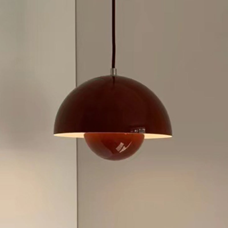 Lámpara colgante de domo de estilo moderno metal 1 luz Luz colgante para sala de estar de dormitorio