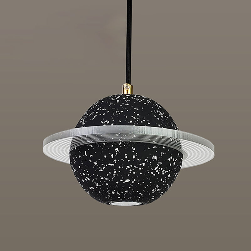 Lámpara colgante de cemento de forma de planeta LED Nordic moderno de cemento interior de cemento colgante