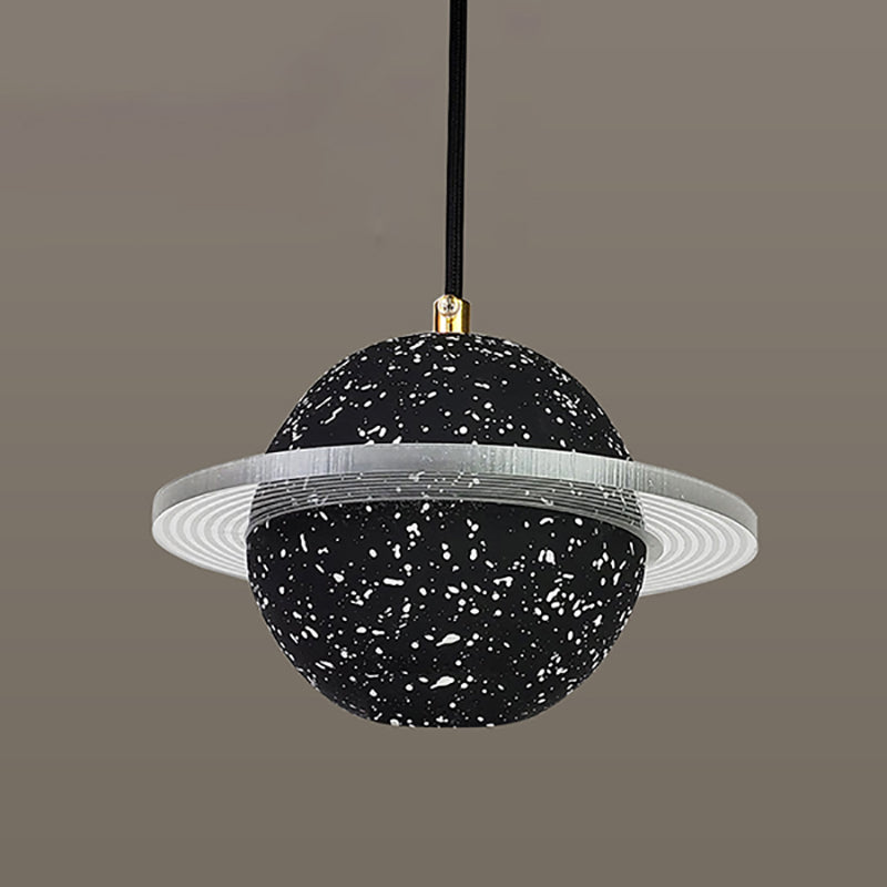 Lámpara colgante de cemento de forma de planeta LED Nordic moderno de cemento interior de cemento colgante
