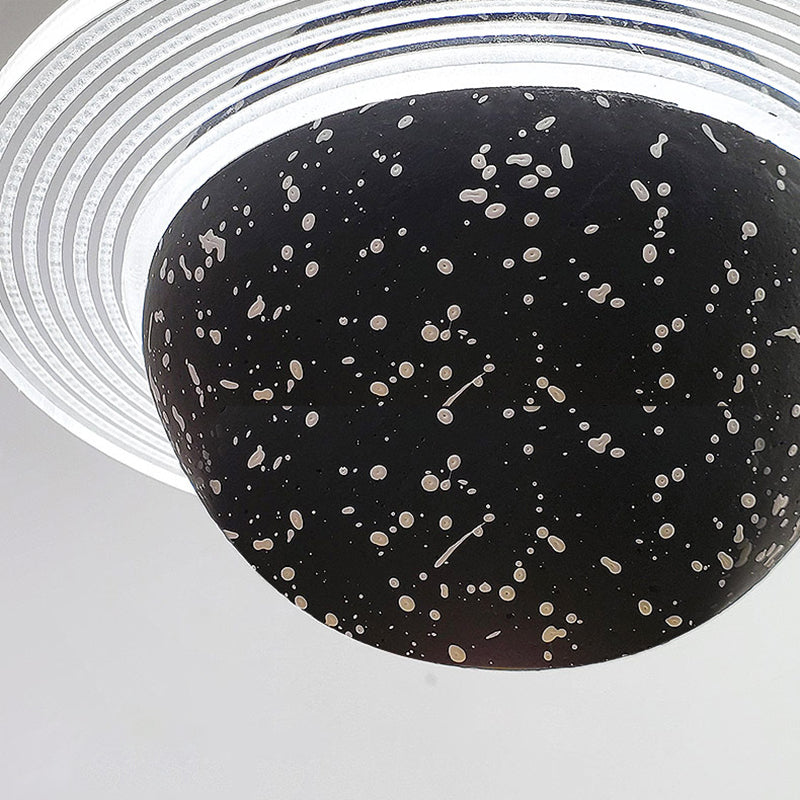 Lámpara colgante de cemento de forma de planeta LED Nordic moderno de cemento interior de cemento colgante