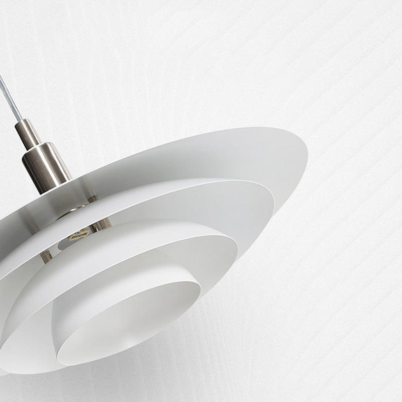 Estilo contemporáneo Geométrico Luz de comedor de comedor accesorio de iluminación de dormitorio en blanco