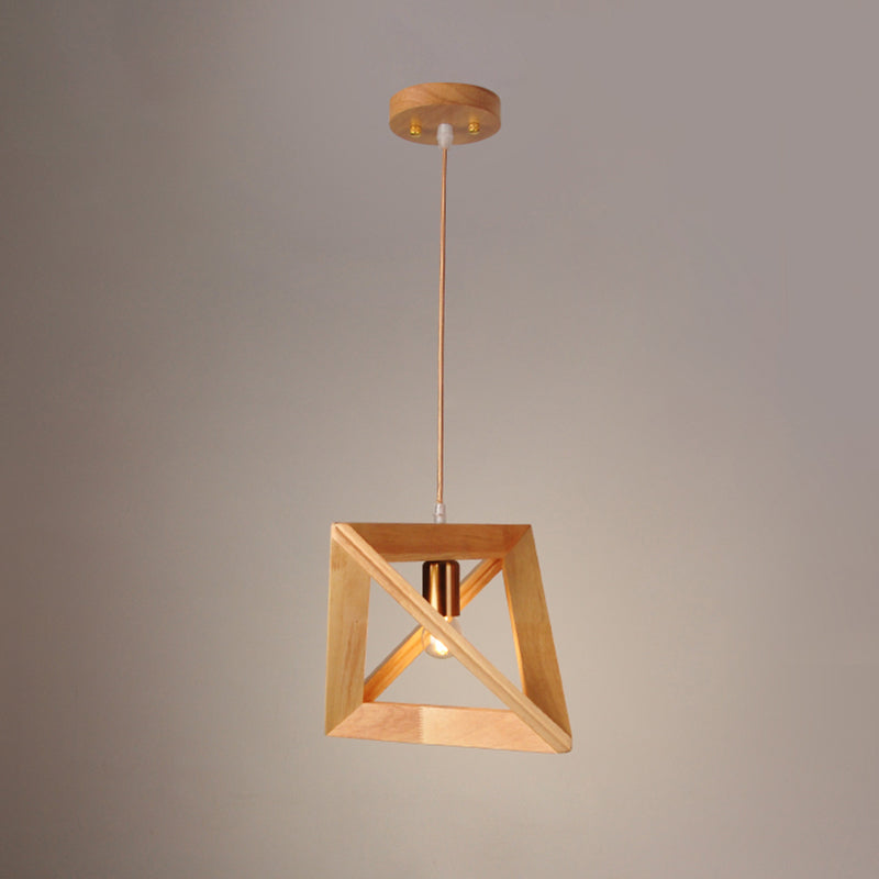 Dreiecks-Esszimmer Suspension anheizt helles Holz 1-Licht minimalistische Deckenbehandlung