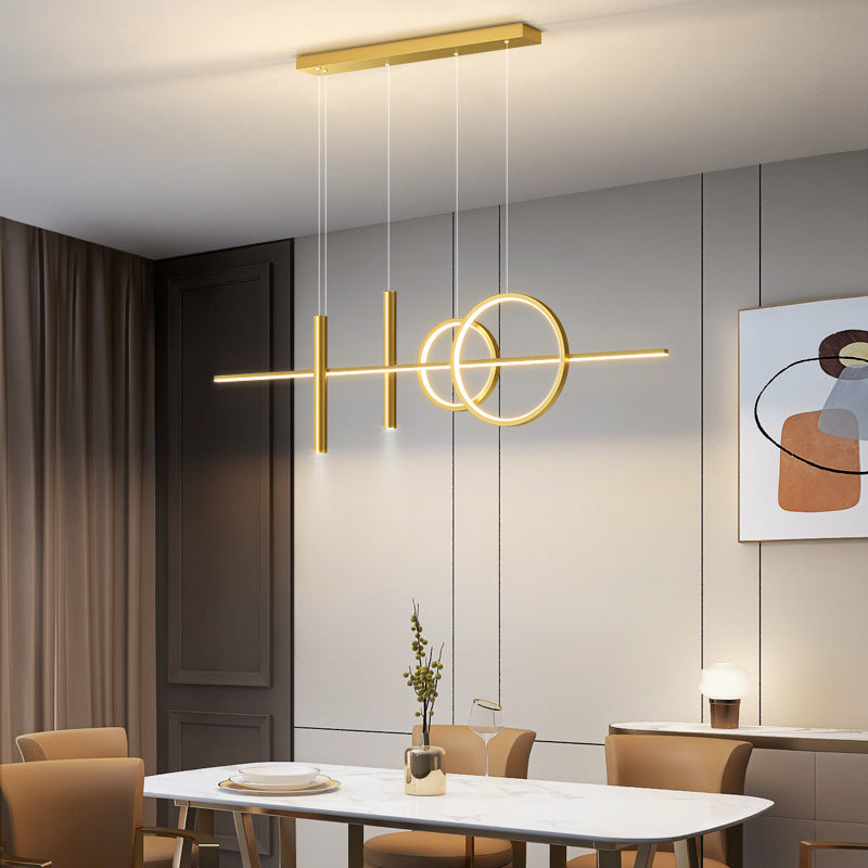Linear Metal Island Lighting Fixture Simplicity Style LED Island Lamp for Dining Room