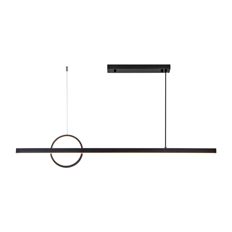 Contemporary Creative Simplicity Island Light Acrylic Shade Long Strip Hanging Light for Dining Room