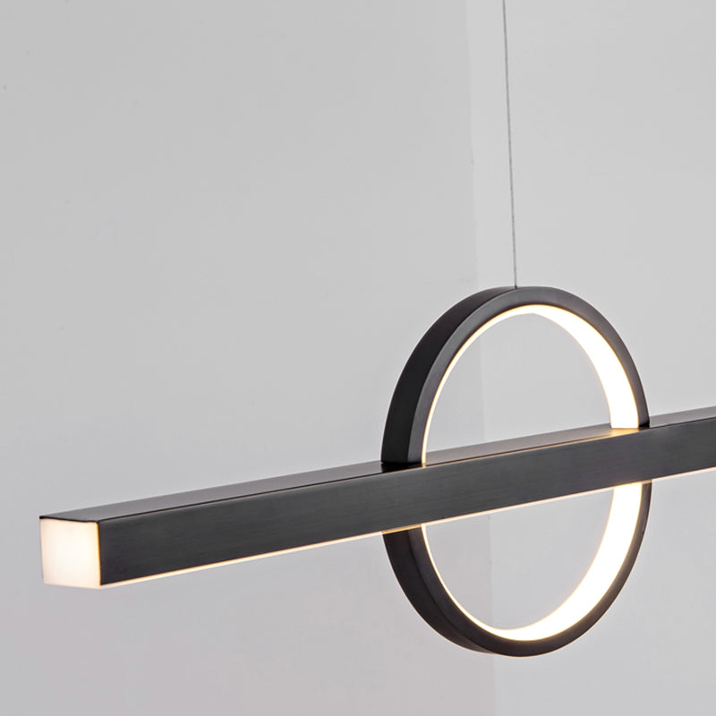 Contemporary Creative Simplicity Island Light Acrylic Shade Long Strip Hanging Light for Dining Room