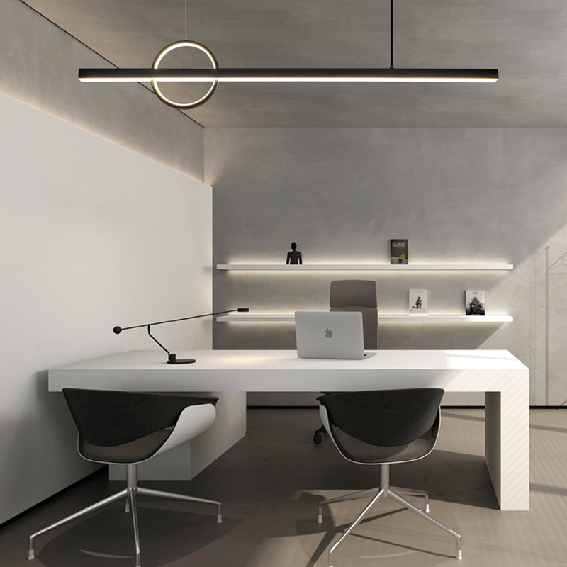 Contemporary Creative Simplicity Island Light Acrylic Shade Long Strip Hanging Light for Dining Room