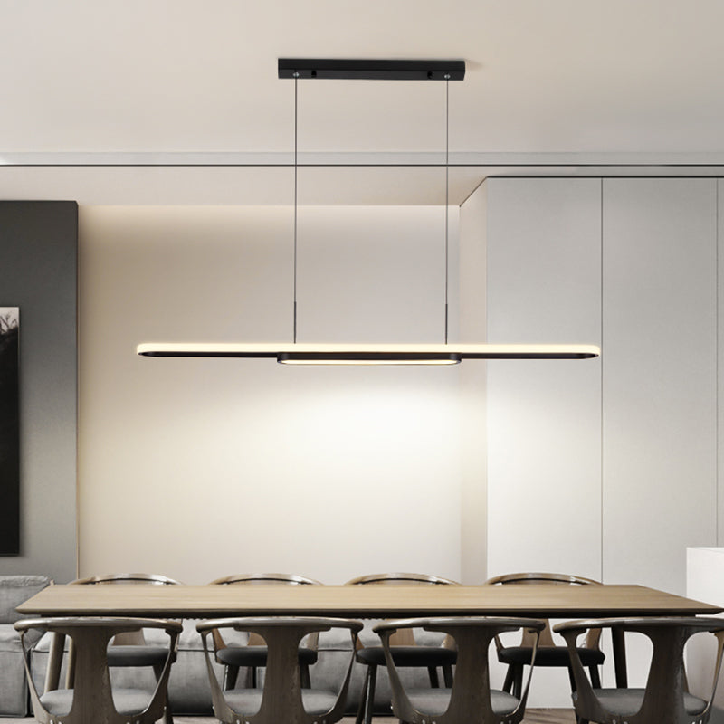 Nordic Modern Style Island Lamp Simple LED Hanging Lighting Fixture for Dining Room