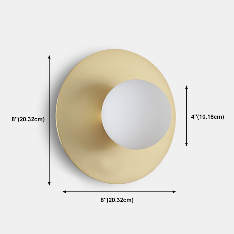Metalen wereldwand sconce enkele bol hedendaagse stijl wandlamp voor slaapkamer