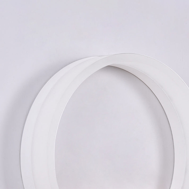 Iluminación en forma de acrílico O iluminación minimalista Luz de pared LED con estante de madera