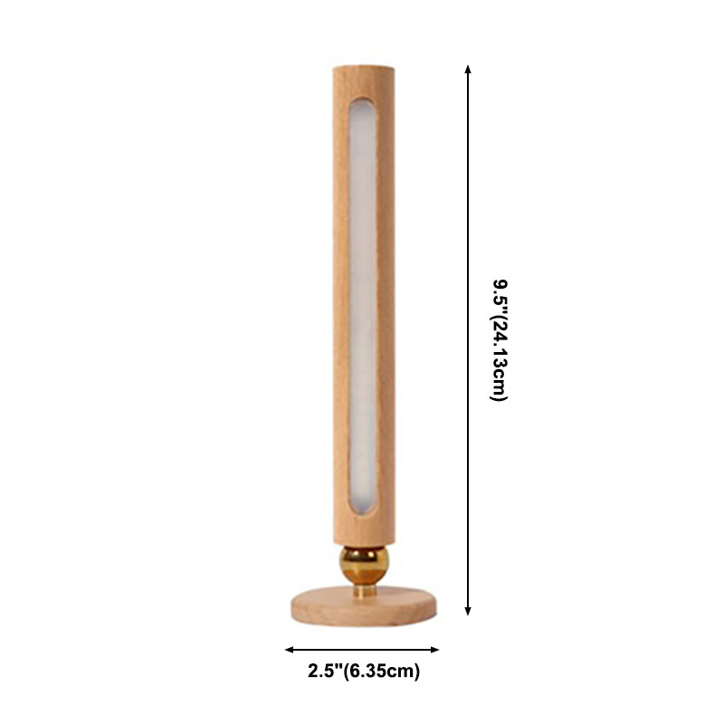 Oplaadbare buisvormige leeswandlamp Eenvoudige stijl houten bedmuurwandsconcurce